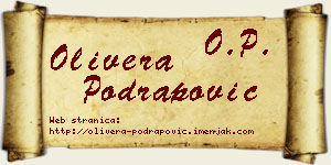 Olivera Podrapović vizit kartica